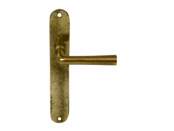 CONE - Brass door handle on back plate by GIARA ART DESIGN-BRONZE - view 2